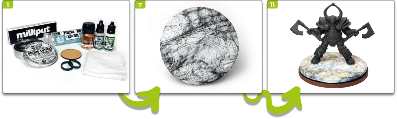 Paint a marble effect base for Warhammer - Easy Tutorial